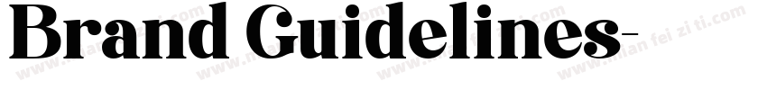 Brand Guidelines字体转换